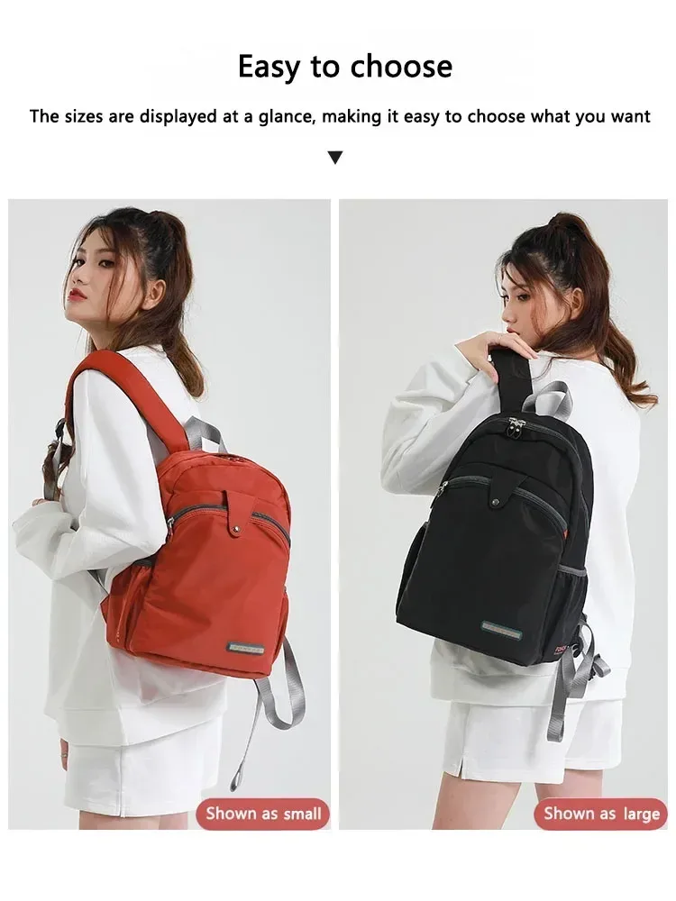 foueissac à dos en toile de nylon imperméable pour femme, sac d'école de voyage, sac de sport décontracté, grande capacité, mode, filles, 2587-11