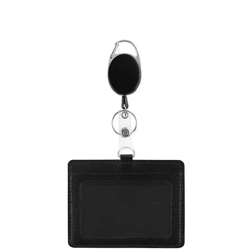 porte-cartes de crédit rétractable, porte-documents, porte-cartes, lanière solide, badge, bobine, fournitures de bureau, noir