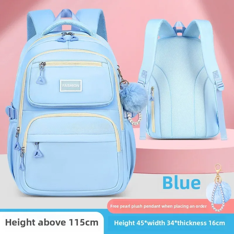 sac à dos scolaire avec pendentif en perles pour filles, en nylon imperméable, sac à dos pour adolescents, sac à dos pour étudiantes, sac à dos de voyage pour femmes, sacs kawaii.