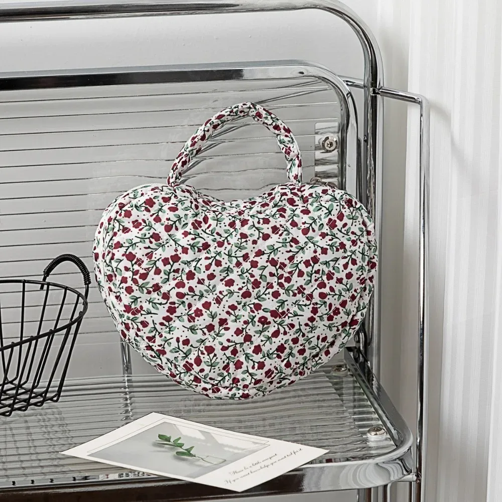 trousse de maquillage de grande capacité, sac à cosmétiques en coton matelassé à fleurs, sac à main de rangement portable, trousse de toilette de voyage, organisateur de sac de toilette