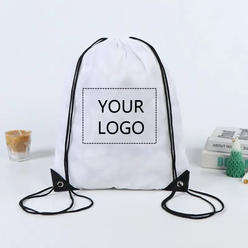10/20/30/50pcs sac à dos à cordon de serrage avec logo personnalisé - sac de sport de plein air léger pour la randonnée, le camping, la salle de sport et les voyages