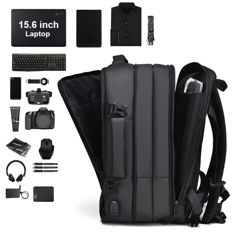 sac à dos de voyage de grande capacité pour femmes et hommes 50l sacs à dos de voyage d'affaires sac pour ordinateur portable 16 pouces sac à dos d'école universitaire