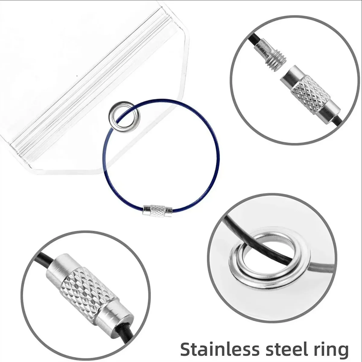 étiquettes de bagage de croisière à boucle métallique, transparentes, accessoires de voyage de croisière, étiquettes de bagages d'avion pour un tri facile, 8/1 pièces