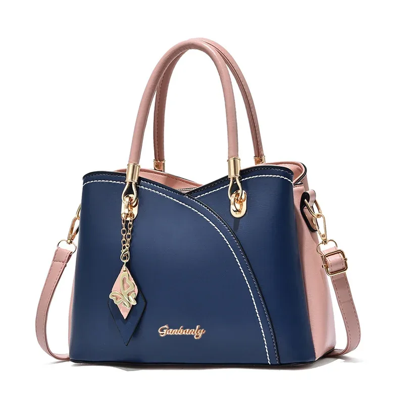 sac à main tendance et polyvalent pour femme d'âge mûr, grande capacité, motif écossais color-block, idéal pour les trajets quotidiens ou comme cadeau.