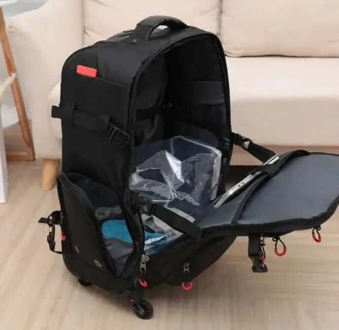 20 pouces 22 pouces 24 "sac à bagages roulant de voyage valise de voyage sac à dos roulant roues spinner chariot de voyage sac à dos à roulettes