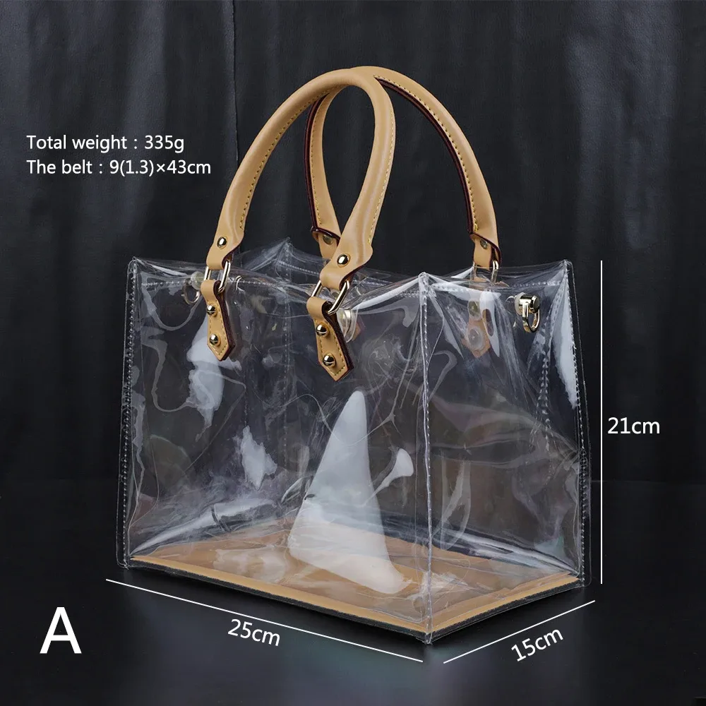 kit d'accessoires pour la fabrication de sacs à main en cuir pour femmes, accessoires diy faits à la main en tpu pour sacs fourre-tout transparents de grande capacité