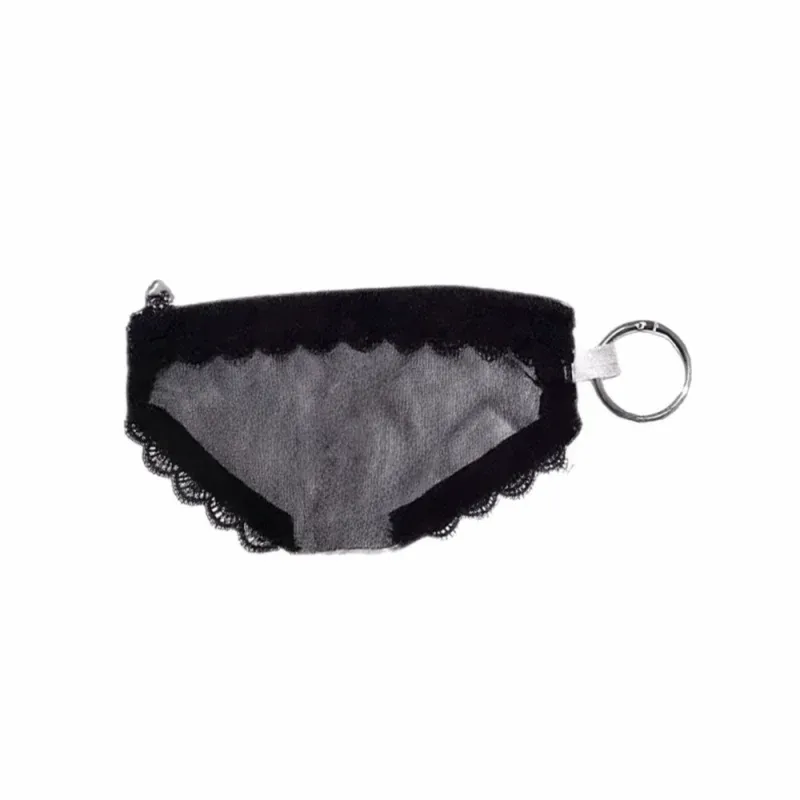 pochette de maquillage transparente en dentelle et maille à imprimé cœur coquette, en forme de culotte, mini sac de voyage portable, pochette de rangement pour maquillage, portefeuille.