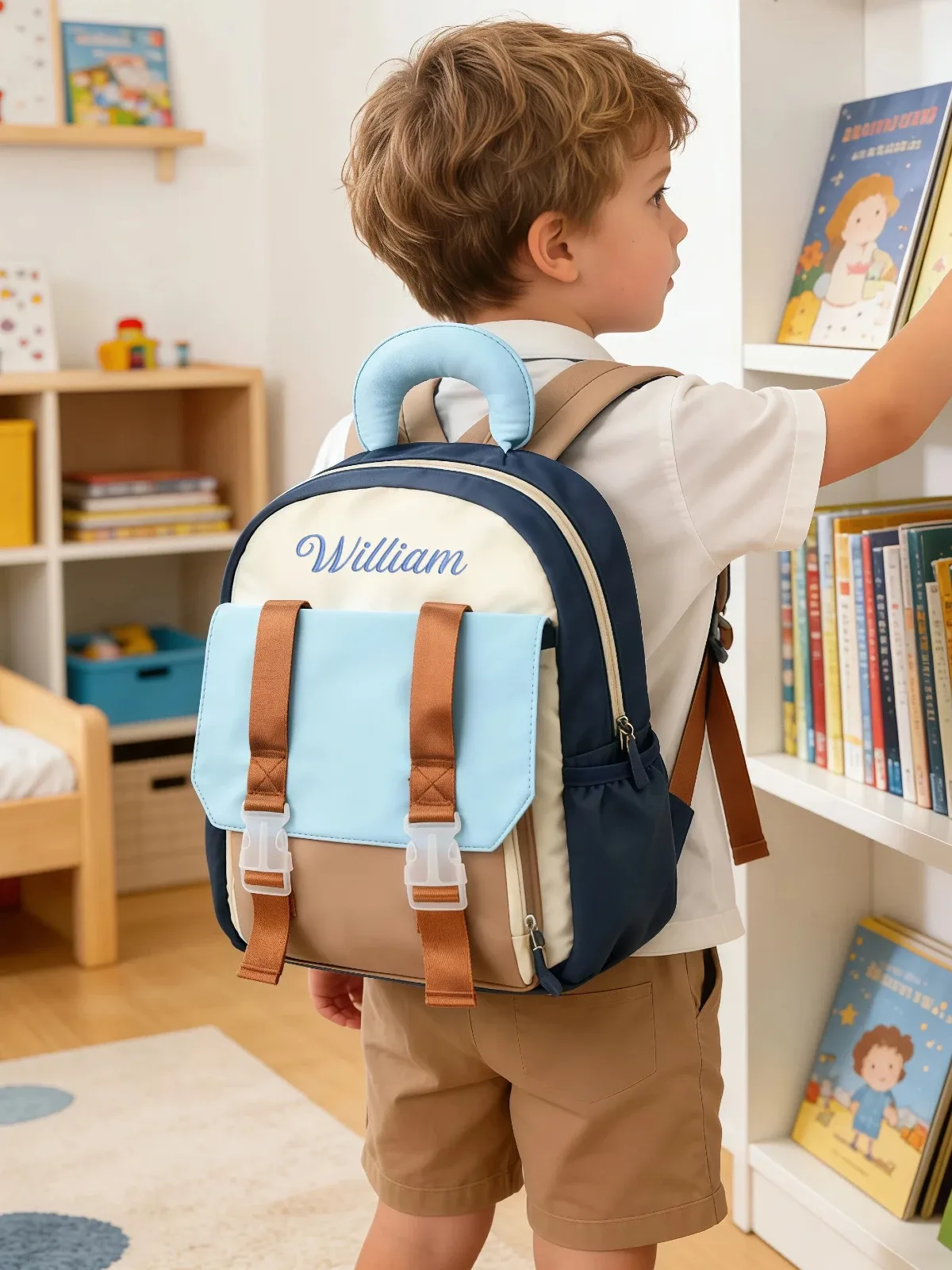 sac à dos de maternelle brodé, mignon, patchwork, personnalisé avec nom, cartable pour filles et garçons, pour l'école, les voyages quotidiens, cadeaux adorables pour enfants