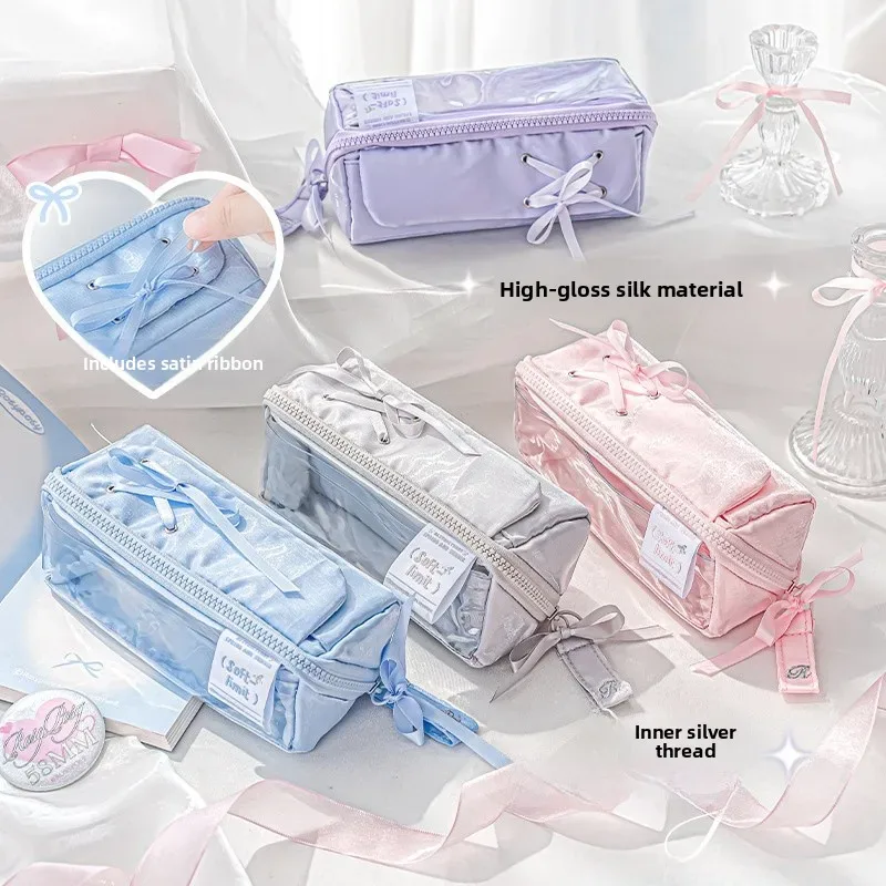 rosyposy offre spéciale de la saison trousse à crayons prisme ballet grande capacité haute valeur esthétique sac de papeterie pour filles style coréen
