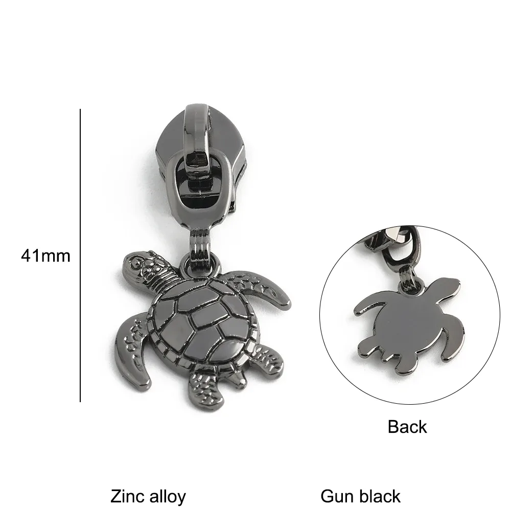 5/10/15/20pcs animaux marins # 5 têtes de fermeture éclair en nylon, curseurs de fermeture éclair pour la décoration de bagages, vestes et sacs à dos, accessoires diy