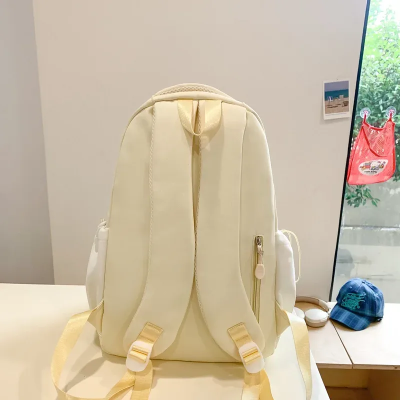 sac à dos d'école en nylon mignon pour fille et adolescente cartable multi-poches kawaii pour livre et ordinateur portable