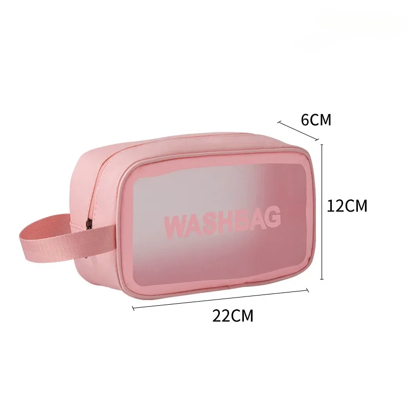 sac de rangement portable conviviale ré semi-transparent pour femme, étanche, séparation à sec, support, poudres de maquillage, lavage, voyage