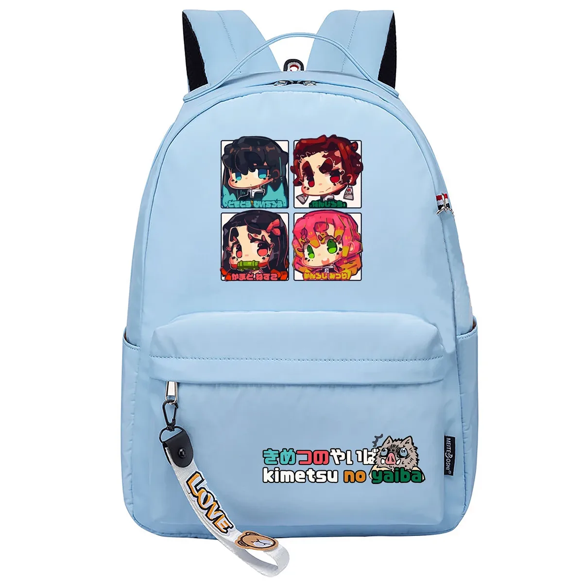 sacs d'école anime kanroji mitsuri kawaii, sac à dos de jour de dessin animé pour femmes, sac à dos de voyage rose, petite épaule pour ordinateur portable