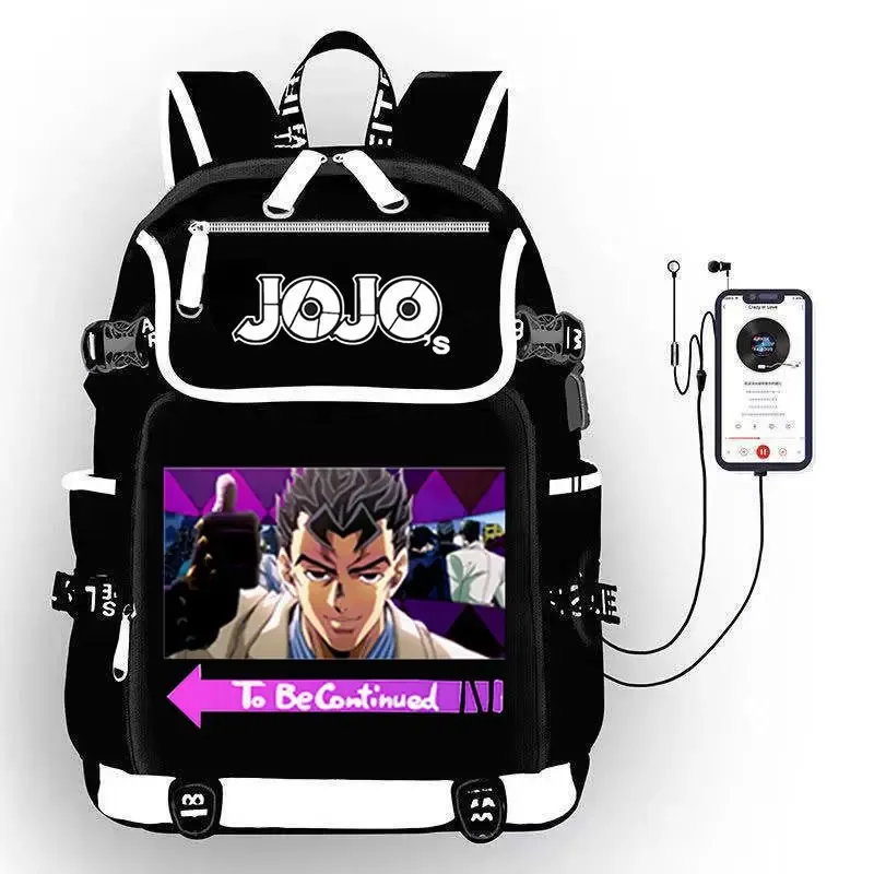 jojo's bizarre adventure anime sac à dos étudiant école sac à bandoulière grande capacité jeunesse en plein air voyage sac à dos cadeau de mode