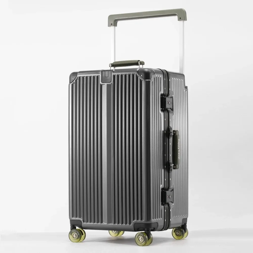 valise à roulettes grande capacité avec roues pivotantes, serrure tsa, cadre en aluminium rigide, 20/24/26/28 pouces