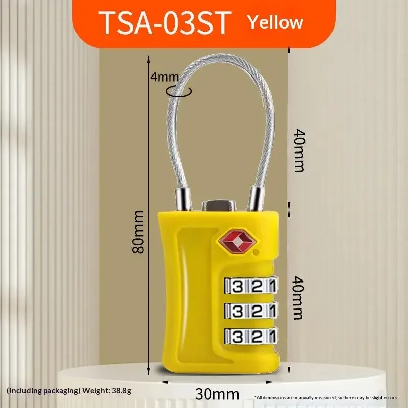 offre spéciale – cadenas de voyage tsa à code modifiable, 3 chiffres, portable, en alliage de zinc pour valise, bagage et sac à dos