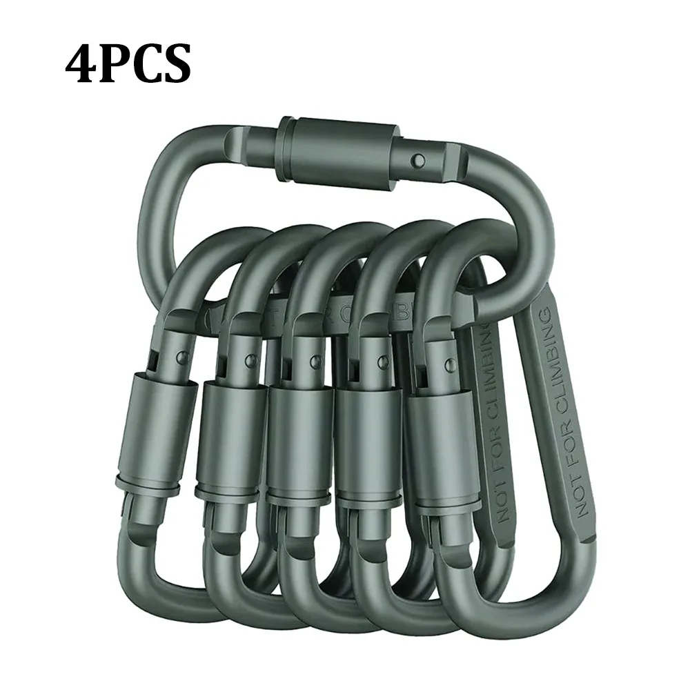 jeu de boucles en métal pour clé camping survie edc extérieur porte-clés clip alliage d'aluminium tactique mousqueton crochet mousquetons 4/6 pièces