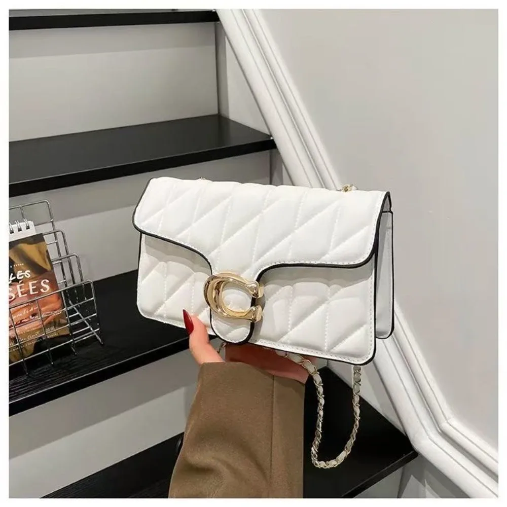 nouveau sac à bandoulière pour femme 2026, style européen, motif losanges, luxe léger
