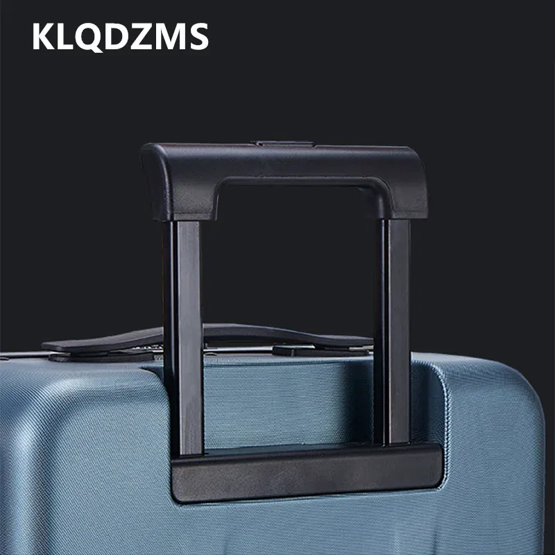 valise de voyage d'affaires klqdzms 18"20"22"24"26"28 pouces avec ouverture frontale pour ordinateur portable, valise à roulettes, sac à bagages