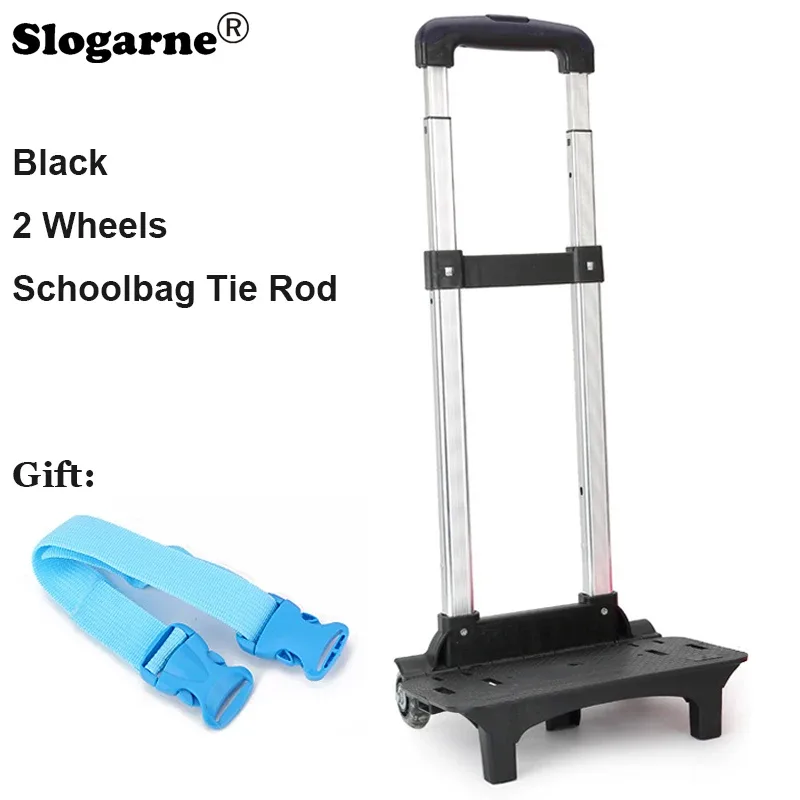 sac à dos pour enfants, roues de chariot à tige de traction, accessoires de sac d'école pour enfants, tige de direction, stator pour étudiants, monter les escaliers, 6 roues, pièces de sacs
