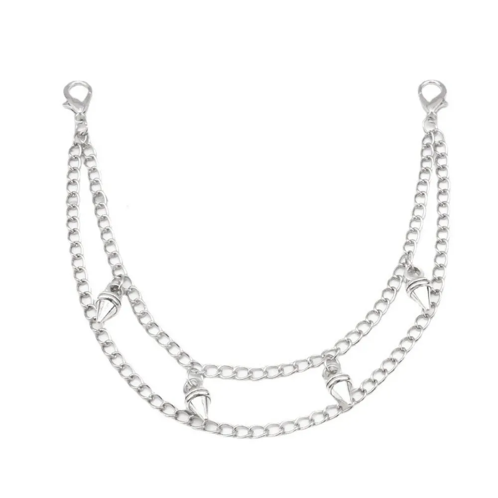 ceinture nylon chaîne métal argent décoration accessoire mode sac bandoulière sangle travail mode pantalon accroche