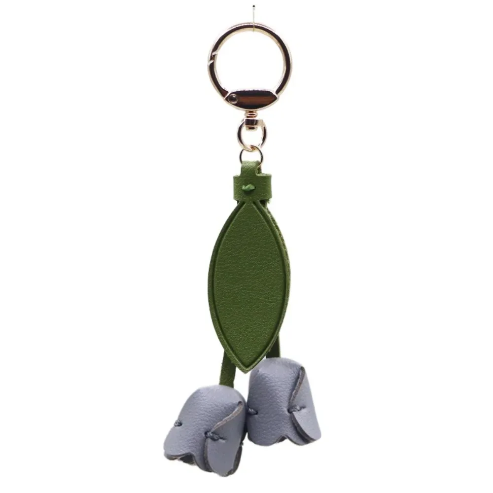 pendentif de sac sweet tulip, en cuir pu dopamine, accessoire de décoration pour sac à dos frais, accessoires assortis pour sac, lanière florale de style coréen pour fille