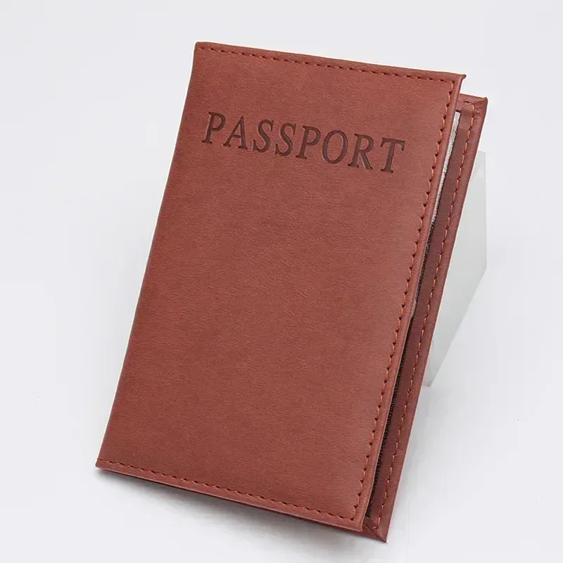 porte-passeport en cuir pu pour homme et femme, couverture d'identité, accessoires de voyage, portable, carte bancaire, business, étui portefeuille