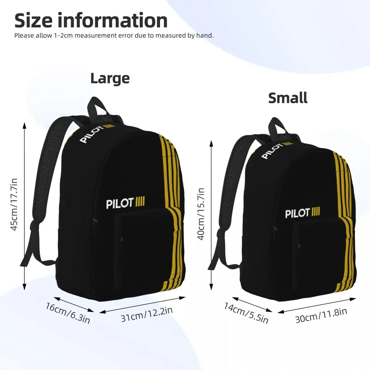 personnalisé pilote capitaine rayures voyage toile sac à dos hommes école ordinateur portable bookbag aviation avion collège étudiant sac à dos sacs