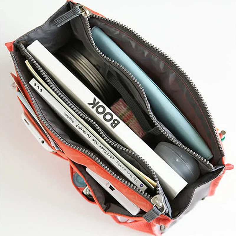 organisateur insérer sac femmes nylon voyage insérer organisateur sac à main sac à main grande doublure dame maquillage cosmétique sac pas cher femme fourre-tout