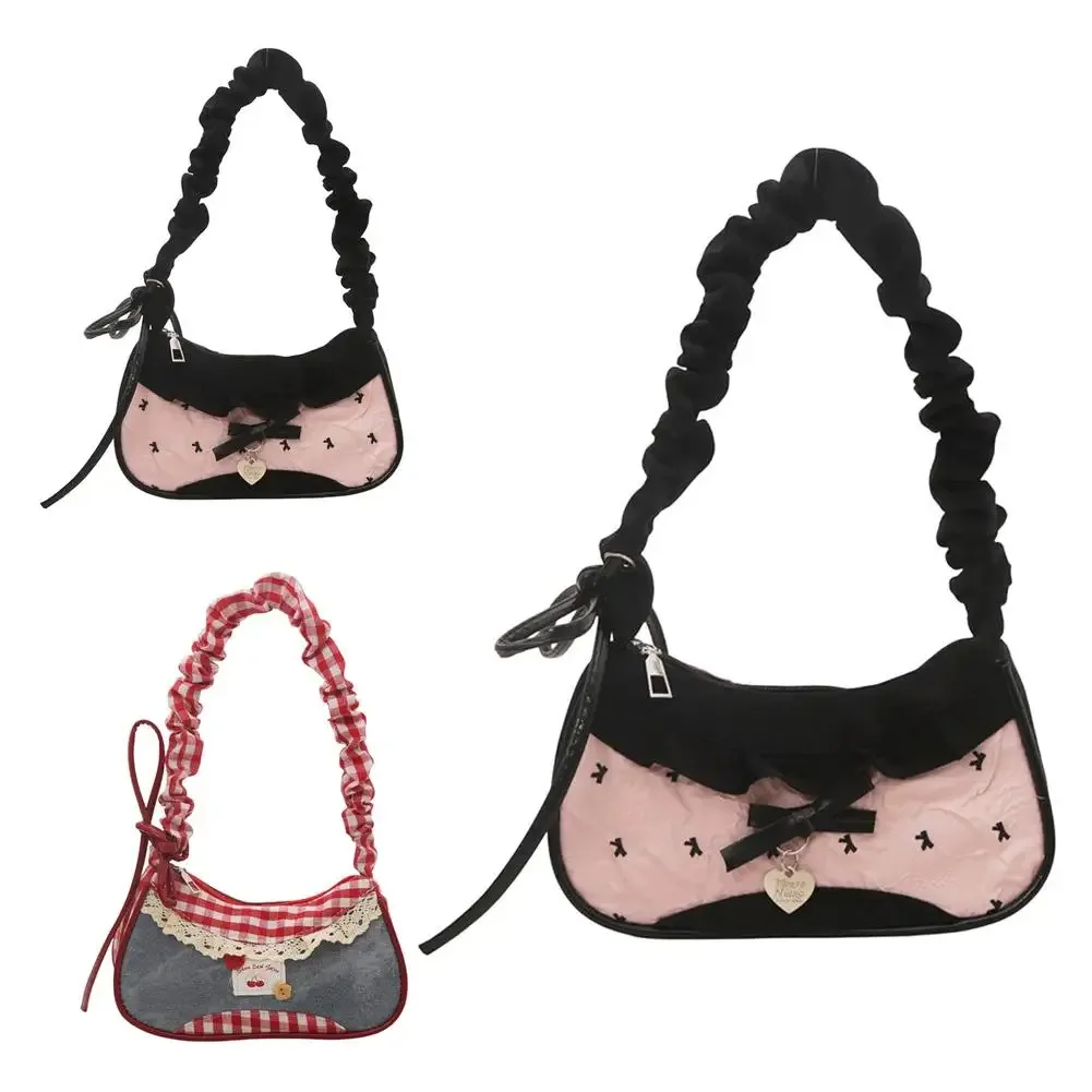 sac à main en dentelle pour femmes, sac à main extensible avec sangle d'épaule simple, sous les bras, pour les déplacements quotidiens, pour étudiants
