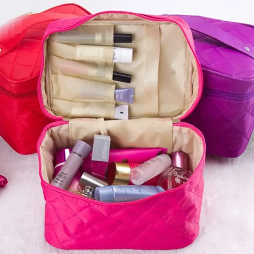 trousse à cosmétiques matelassurera de voyage pour femme, sac à main multifonctionnel, étuis à cosmétiques étanches, grande capacité