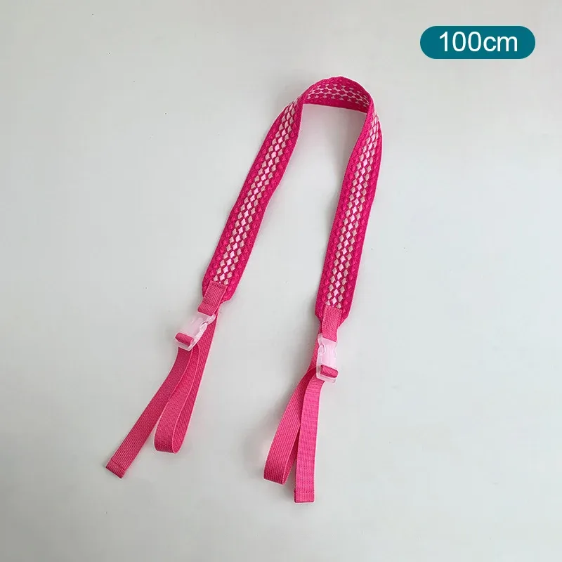sangles de sac à bandoulière réglables d'inspiration sportive ; accessoires de sac en nylon brodés unisexe avec bouton de traction.