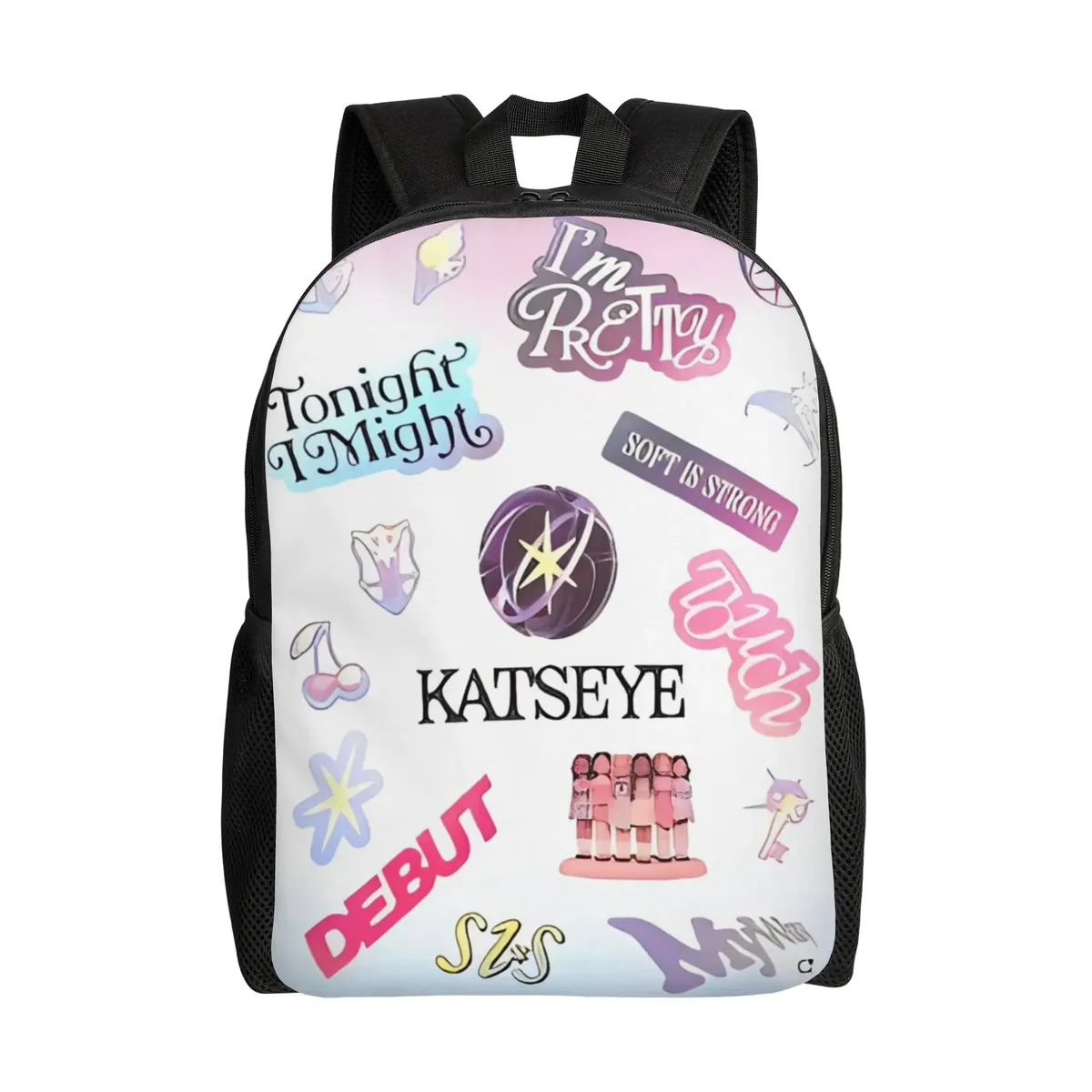 sac à dos katseye kpop pour hommes, femmes, adolescents, lycéens, sac à dos d'affaires, sacs en toile pour l'université, durables
