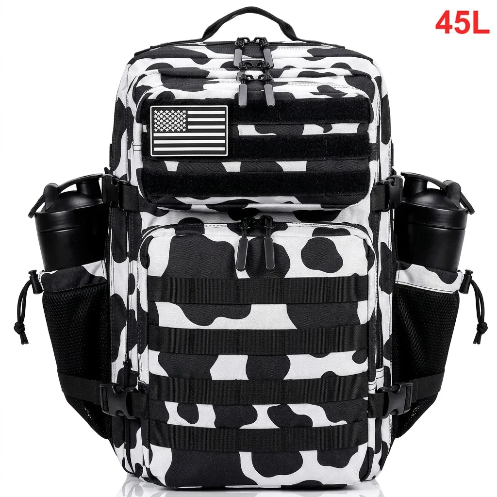 sac dos oxford université camouflage kaki noir bandes velcro ceinture coussin air imperméable usage voyage randonnée camping