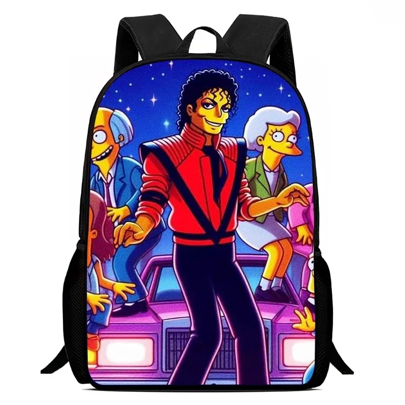 sac à dos imprimé michael jackson de haute qualité, sac de 15 pouces, grands sacs à dos pour ordinateur portable, cartable léger pour garçons et filles, étudiants