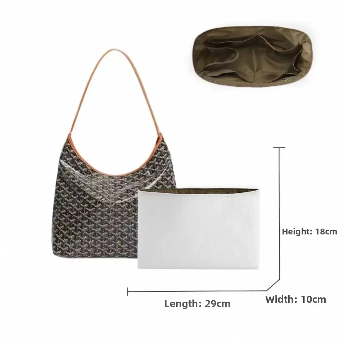 accessoires de modification pour sacs goya : rembourrage d'épaule pour sac hobo, sangle large, accessoires anti-stress pour sacs fourre-tout, composants de sacs fabriqués en chine