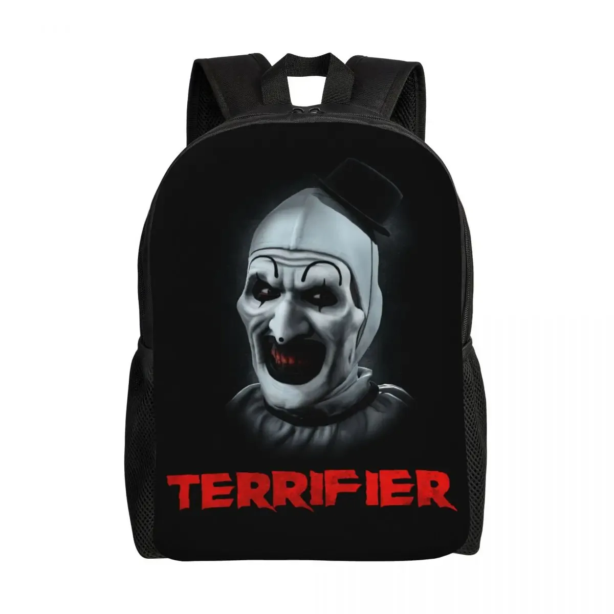 sac à dos de voyage personnalisé terrifier movie pour hommes et femmes, cartable d'ordinateur scolaire, sac à dos d'étudiant, sacs d'horreur, halloween, clown, collège