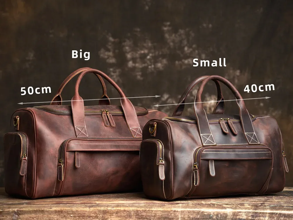 nupugoo-sac de voyage en cuir véritable pour homme, bagage à main vintage, sac boston, sac de sport, grande capacité, sac initié pour lapto 16"