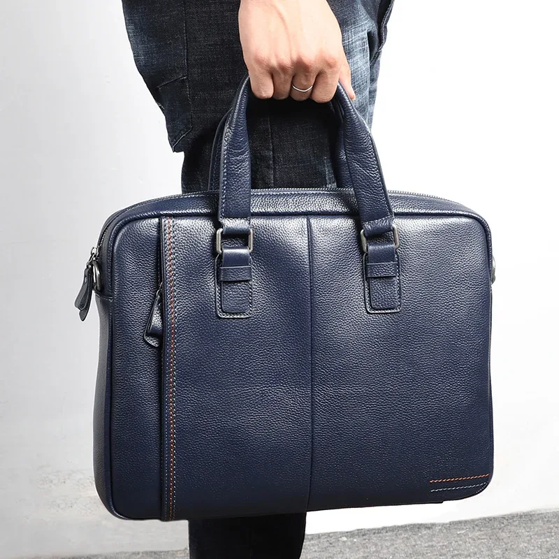 porte documents cuir vache polyester noir bleu kaki fermeture éclair voyage homme pods compact solide