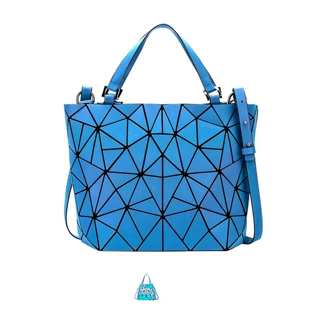 sacs à paillettes lumineux géométriques pour femmes 2024, sacs à bandoulière matelassés, sacs à main pliables laser unis pour femmes, bolsa feminina