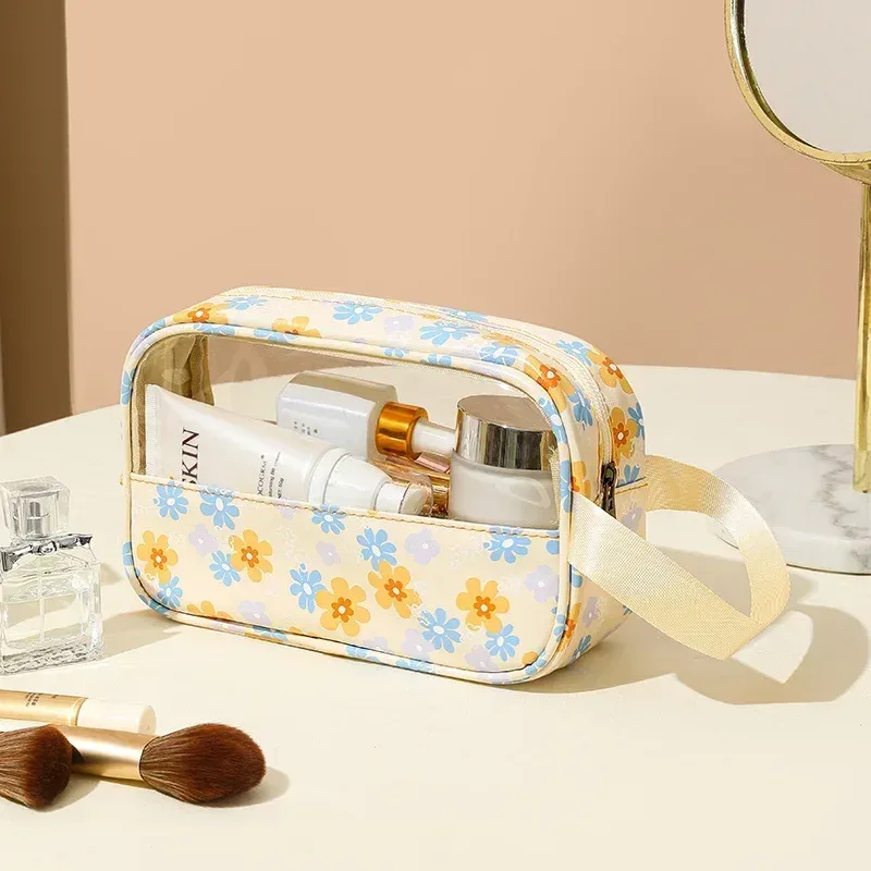 trousse de toilette femme 3 pièces translucide grande capacité – sacs de voyage essentiels pour cosmétiques et articles de bain