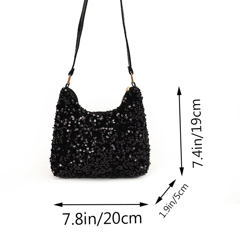 nouveau sac à main coréen pour femmes avec décoration de paillettes, sac à bandoulière carré polyvalent, petit sac à main tendance pour un usage quotidien