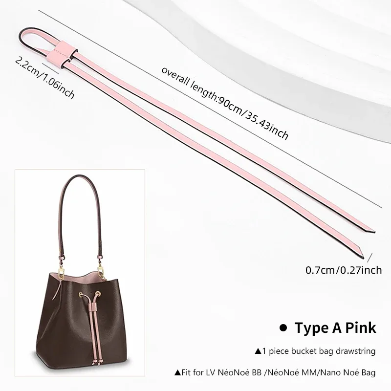 wuta – sac à bandoulière 100% authentique pour for lv noe bb nano, petits sacs seau, accessoires de remplacement, cordons de tension