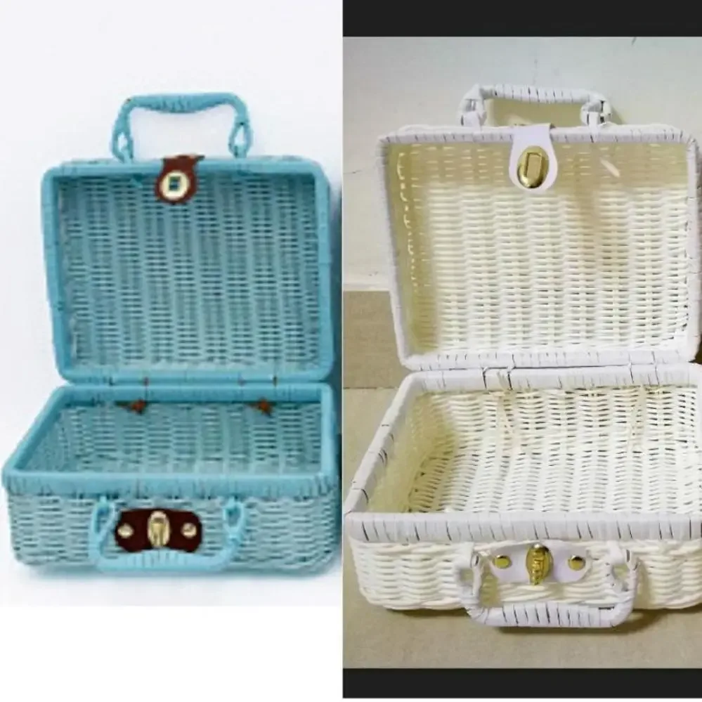 organisateur voyage plastique marron clair poignée dorée mailles régulières rose pâle violet bleu ciel kaki résistant eau