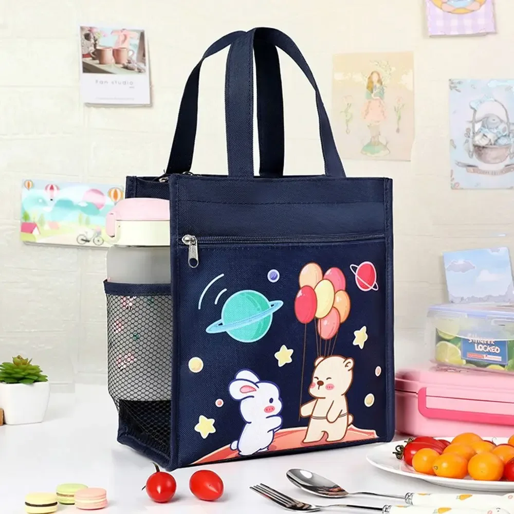 1 pièces organisateur de petit déjeuner sac thermique isolé sac de rangement sac à déjeuner mignon pique-nique voyage dessin animé refroidisseur boîte chaude enfant étudiant
