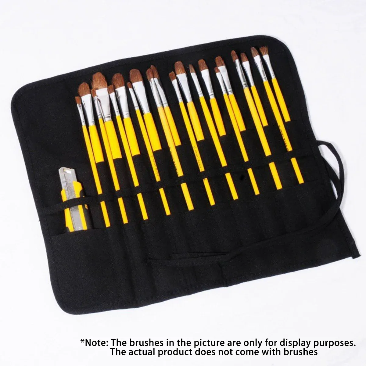 sac de rangement pour pinceaux de peinture et toiles, 22 compartiments pour pinceaux d'aquarelle et de gouache, sac de rangement pour pinceaux de calligraphie, sac à stylos enroulable