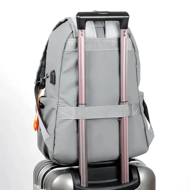 sac dos néoprène gris grande capacité résistant vol ceinture coussin air poche chaussures sangle chaîne broderie polyester usage voyage