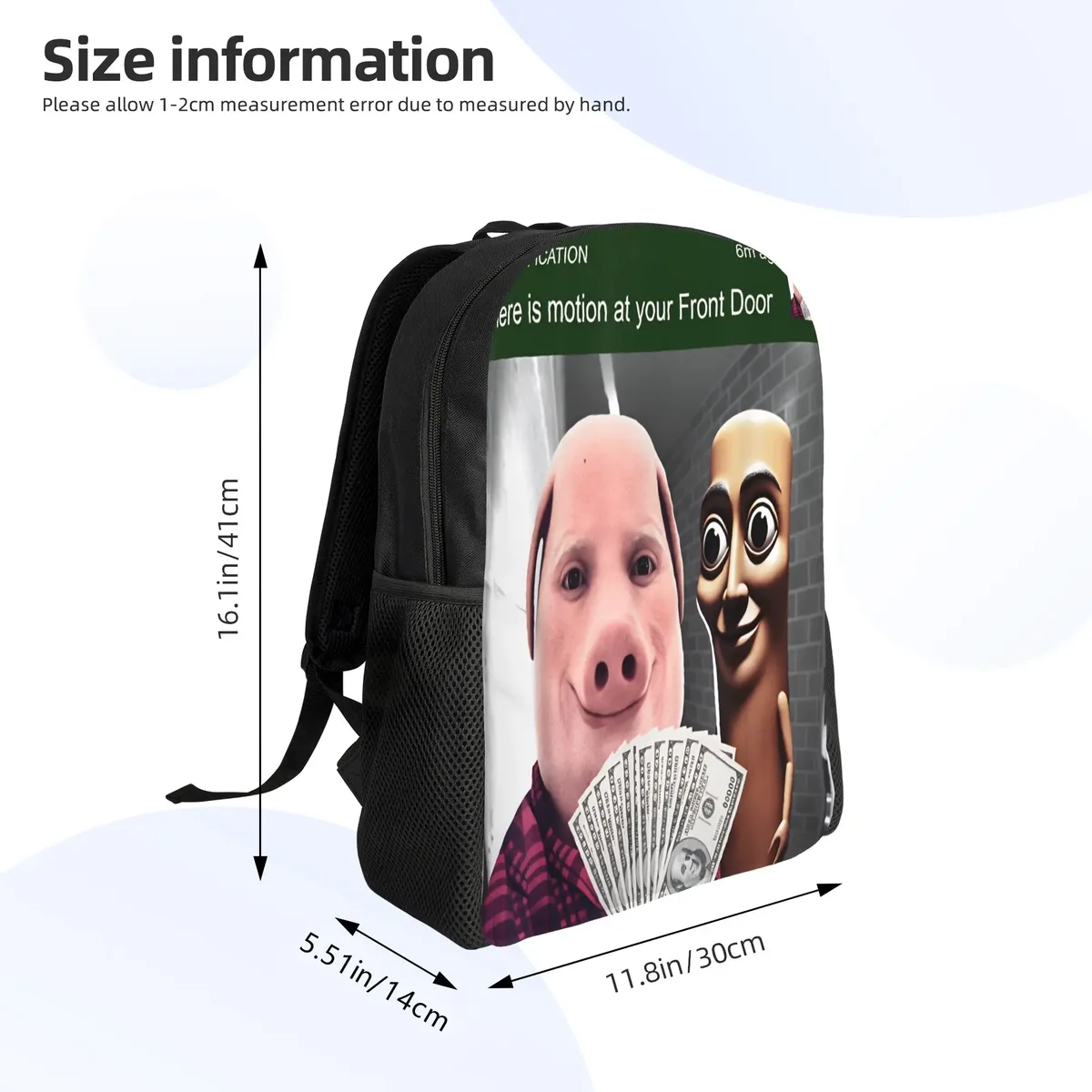 sac à dos fantaisie tung tung tung sahur john pork pour garçon, grands sacs d'école de voyage, sac à dos coloré