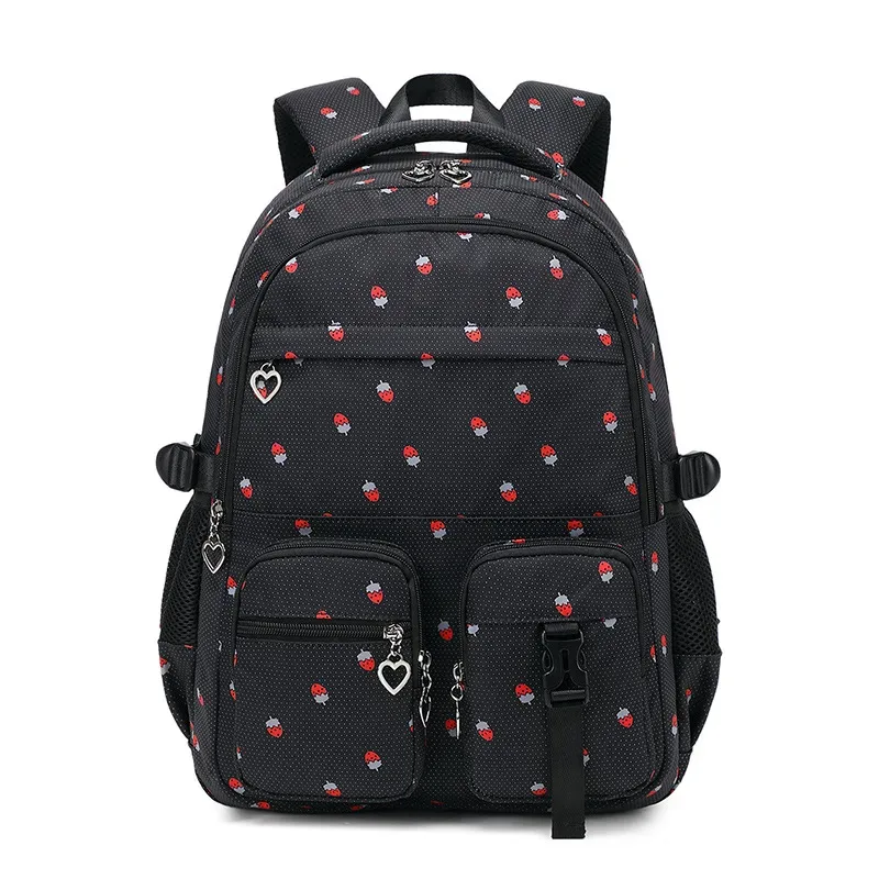 sac dos nylon fraise rouge blanc rose violet beige imperméable bandoulière poche téléphone voyager école
