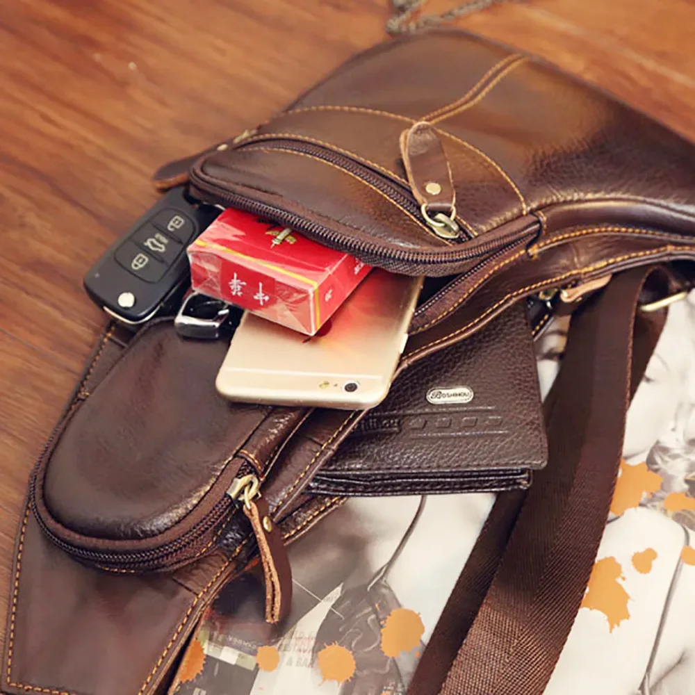 sac à bandoulière vintage en cuir véritable pour homme, sacoche de jour, célèbre sac de voyage décontracté